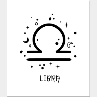 Libra Celestial Zodiac Sign Symbol Posters and Art